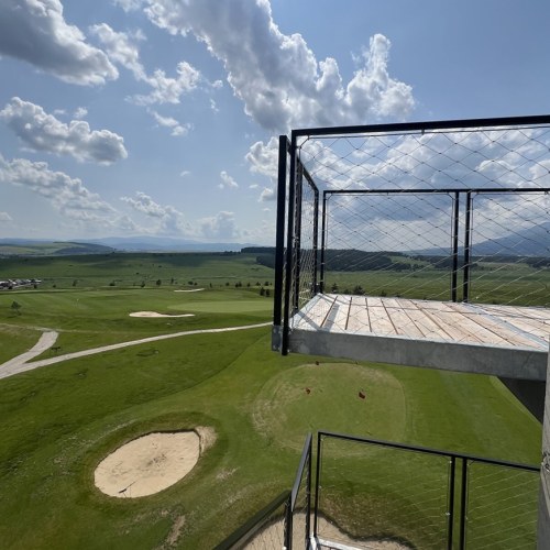 Korlátelemek sodronyhálóból - Malý Slavkov kilátó